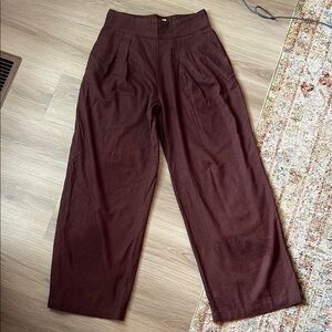 Abercrombie & Fitch Linen Wide Leg Pants